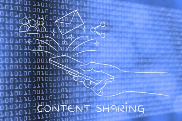 Concept of content sharing — Stock Photo, Image