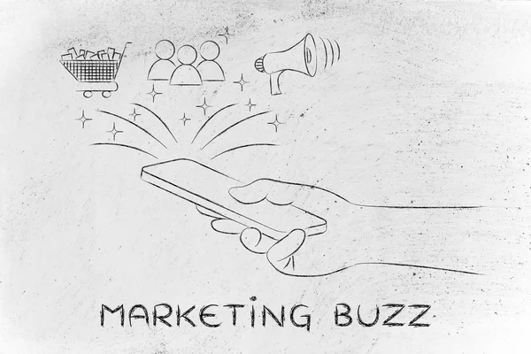 Konzept der Marketing-Buzz — Stockfoto