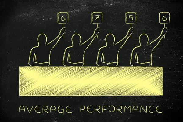 Begreppet en genomsnittlig prestanda — Stockfoto