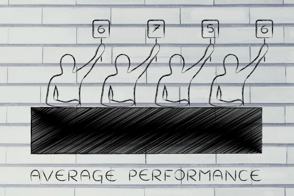 Concept of a average performance — Stock Photo, Image