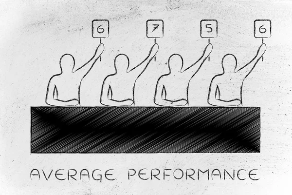 평균 성과의 개념 — 스톡 사진