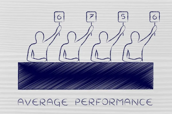 Ortalama bir performans kavramı — Stok fotoğraf