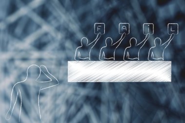 yarışma jüri başarısız bir puan yerine söyleyerek işaretleri