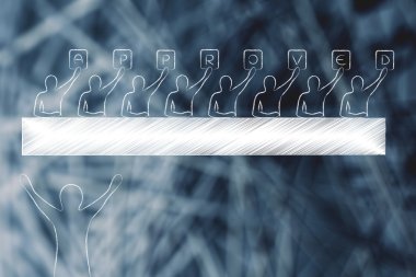 Yargıçlar onaylandı söyleyerek işaretleri