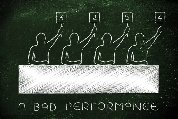 Kötü bir performans kavramı — Stok fotoğraf