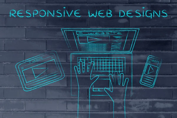 Konsep dari Desain Web Responsif — Stok Foto