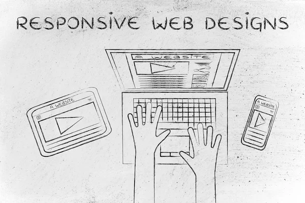 Konsep dari Desain Web Responsif — Stok Foto