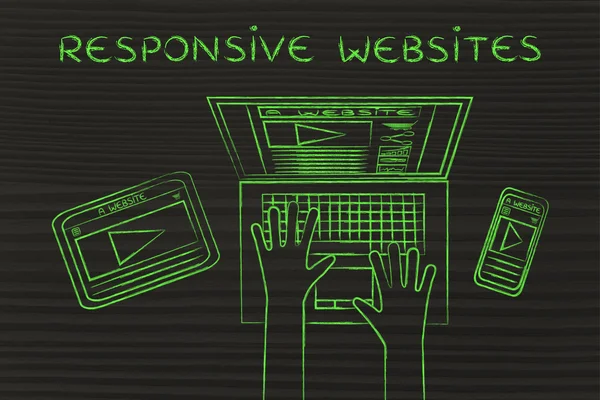 Konsep Situs Web Responsif — Stok Foto