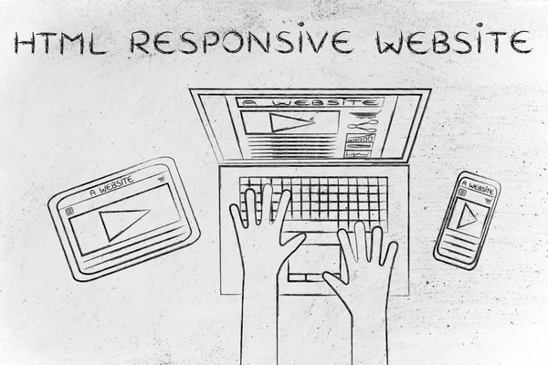 Концепция HTML Responsive Website — стоковое фото