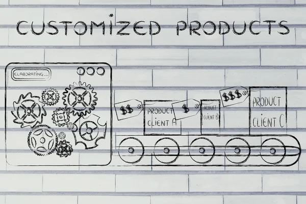 Konzept maßgeschneiderter Produkte — Stockfoto