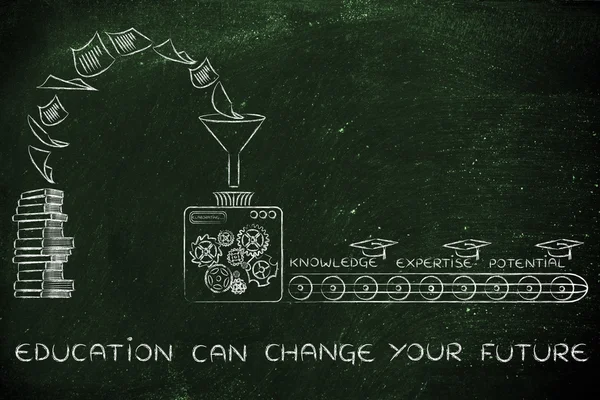 La educación puede cambiar su ilustración futura — Foto de Stock