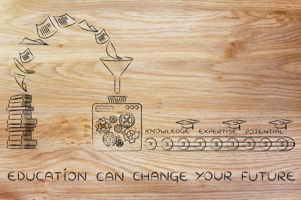 Education can change your future illustration — Stockfoto