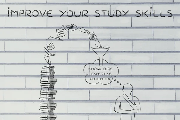 Migliora il tuo concetto di abilità di studio — Foto Stock