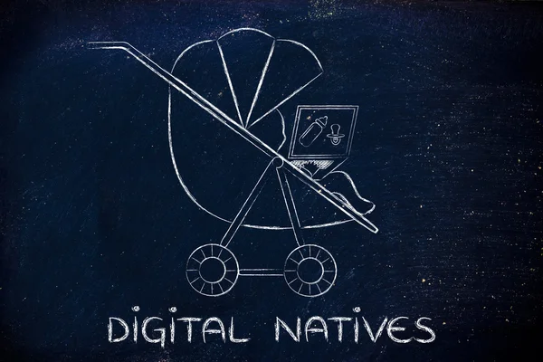 Concept van Digital Natives — Stockfoto