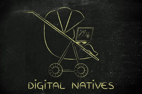 Concept van Digital Natives — Stockfoto