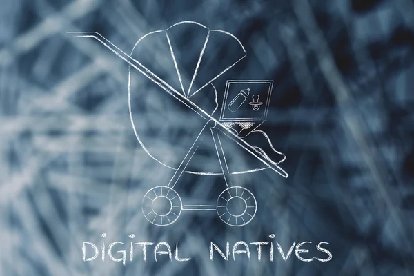 Concept of Digital Natives — Stock Photo, Image