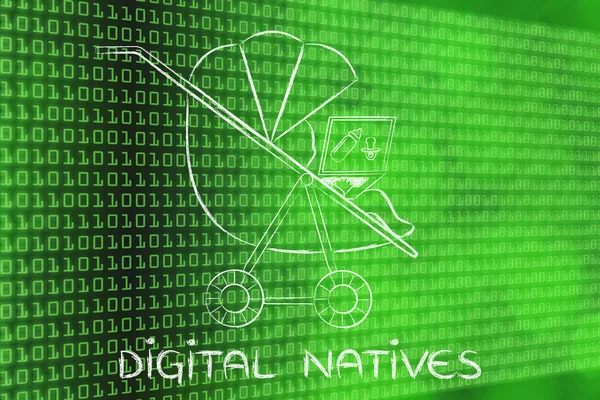 Concept van Digital Natives — Stockfoto