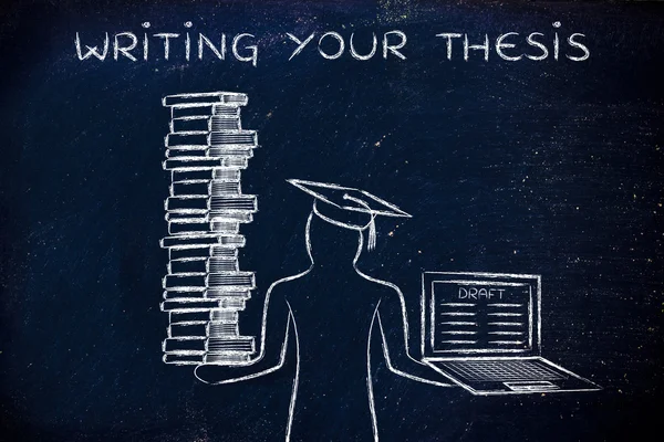Escribir tu concepto de educación de tesis — Foto de Stock