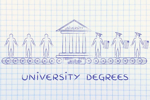 Concept of University degrees — Stock Photo, Image