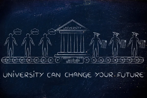 Üniversitesi, gelecekteki kavramı değiştirir — Stok fotoğraf