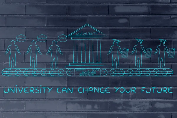 Universidad cambia su concepto futuro — Foto de Stock