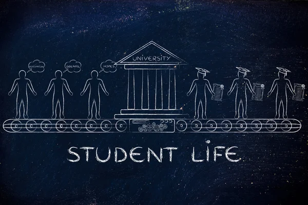 Öğrenci hayatı kavramı — Stok fotoğraf