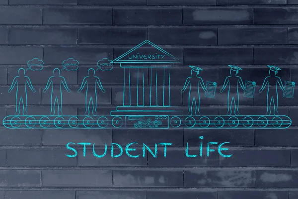 Conceito de vida estudantil — Fotografia de Stock