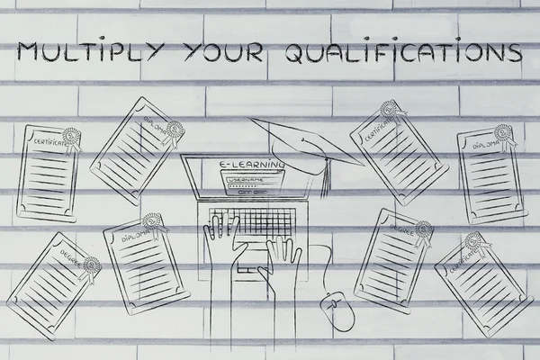 あなたの資格を掛ける方法の概念 — ストック写真