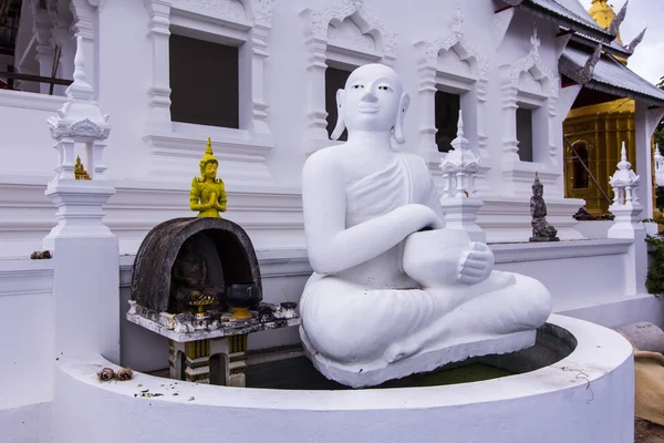 Upagupta blanc, statue de moine thaïlandais — Photo