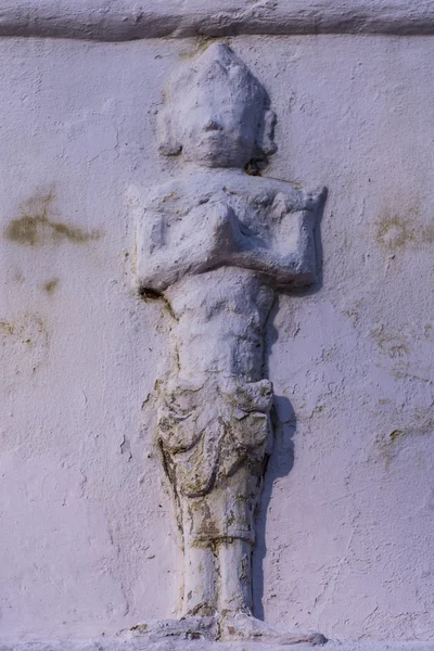 Angel and traditional Thai style art, old wall — стоковое фото