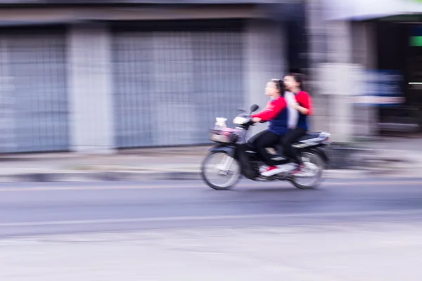 Motorcycling Panning In Thailand, women — Stock Photo, Image