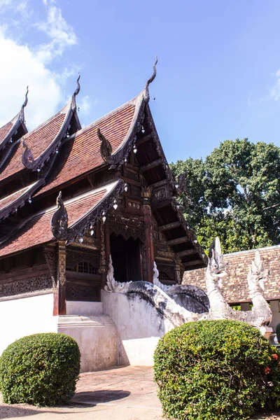 วัดต้นไค โบสถ์ไม้โบราณในเชียงใหม่ ประเทศไทย — ภาพถ่ายสต็อก