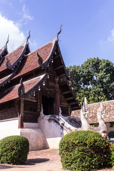 Wat Ton Kain, stara kapliczka drewna w Chiang Mai, Tajlandia — Zdjęcie stockowe