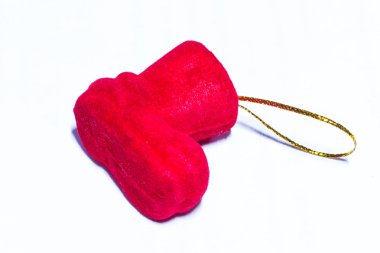 beyaz izole Noel çorap