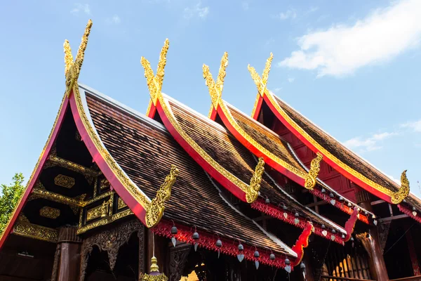 Thaise kapel hout, lanna-stijl — Stockfoto