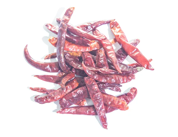 Peperoncino rosso secco isolato — Foto Stock