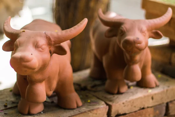 Clay of Thai buffalo — Stock Photo, Image