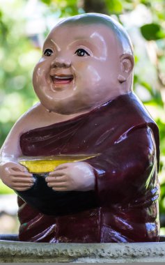 klei monnik gelukkig standbeelden, Thaise stijl