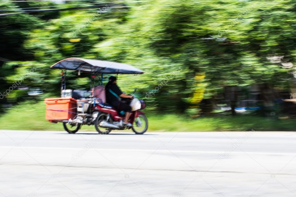 Motorcycling Panning In Thailand