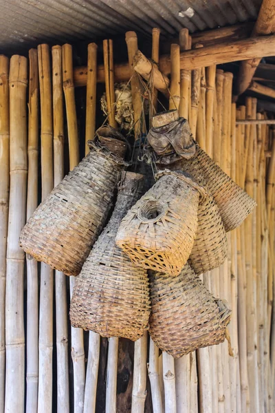 Bambus węgorza pułapki norther stylu tajskim — Zdjęcie stockowe