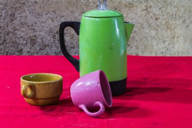 Kupası natürmort Klasik su ısıtıcısı