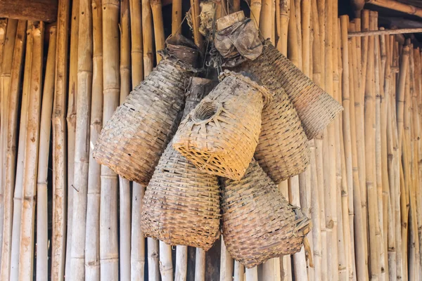 Bambusaalfalle im Norden Thailands — Stockfoto