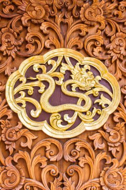 Ahşap oyma duvar heykelleri Tay tapınak snack