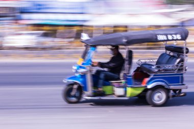 Tuk Tuk Tayland Panning fotoğraf makinesi