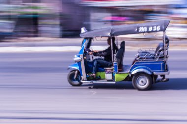 Tuk Tuk Tayland Panning fotoğraf makinesi