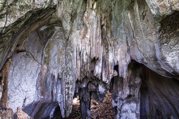 Wiszącą skałą w Luang Pha Wiang jaskini, Tajlandia Lamphun — Zdjęcie stockowe