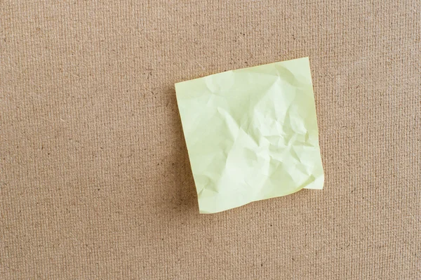 Sticky note on cork board — Stock Photo, Image