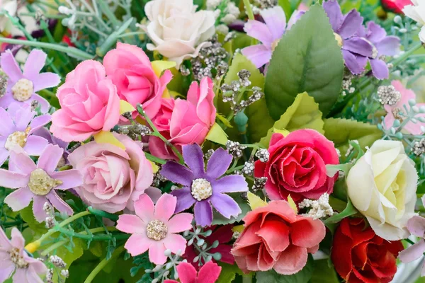 Fundo de flores artificiais — Fotografia de Stock