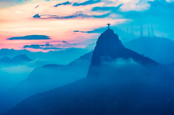 Vista sul tramonto di Rio de Janairo, Brasile — Foto Stock