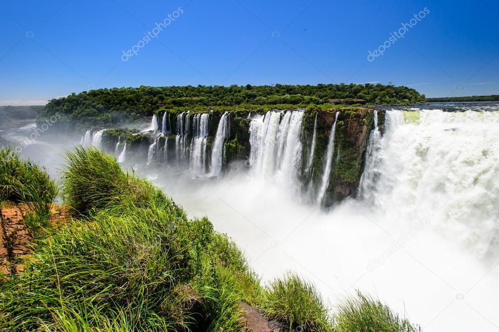 Iguazu falls view from Argentina 